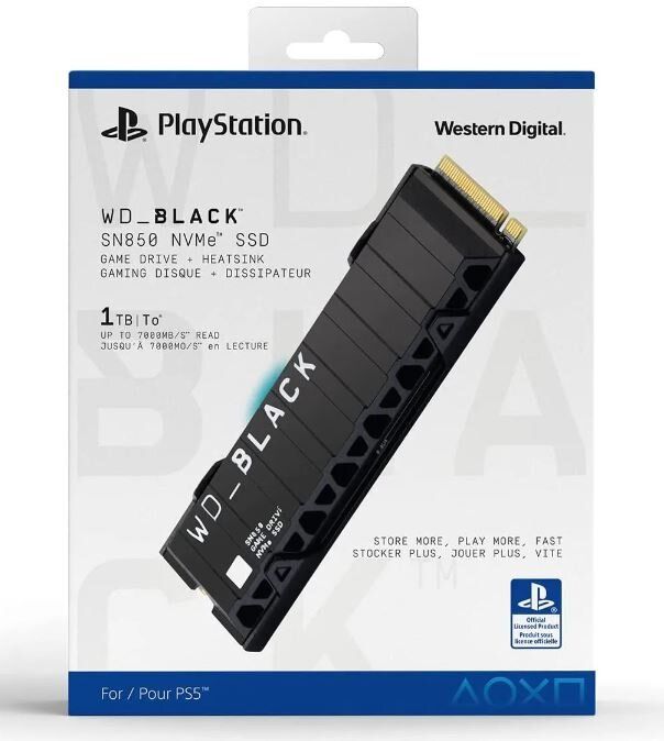 PS5 Western Digital WD-BLACK SN850 NVMe SSD 固態硬碟 (1 TB)