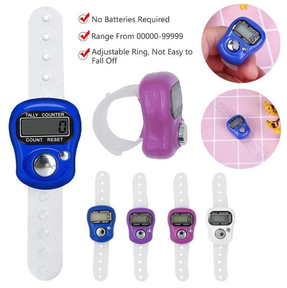 Blue Small Buddha Finger Counter LED Counter Finger Counter