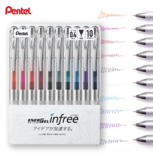 10 Pens Set Pentel Energel Infree Gel Pen 0.5mm 10 Color Box Set Gel Pen 