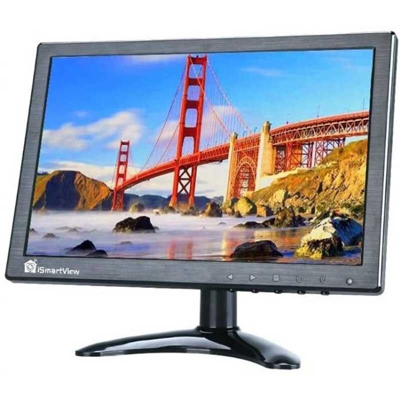 10.1-inch IPS Monitor 1280x800 HDMI High-Res LED HDMI VGA CCTV Surveillance Display Min