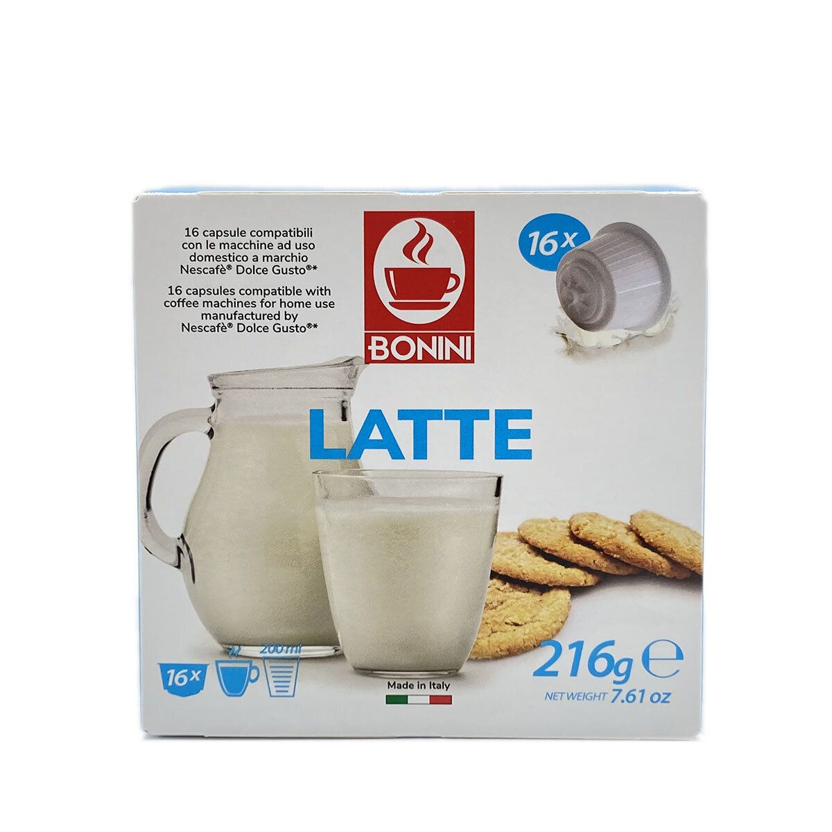 雀巢咖啡機Dolce Gusto 膠囊Bonini 牛奶膠囊 (平行進口)
