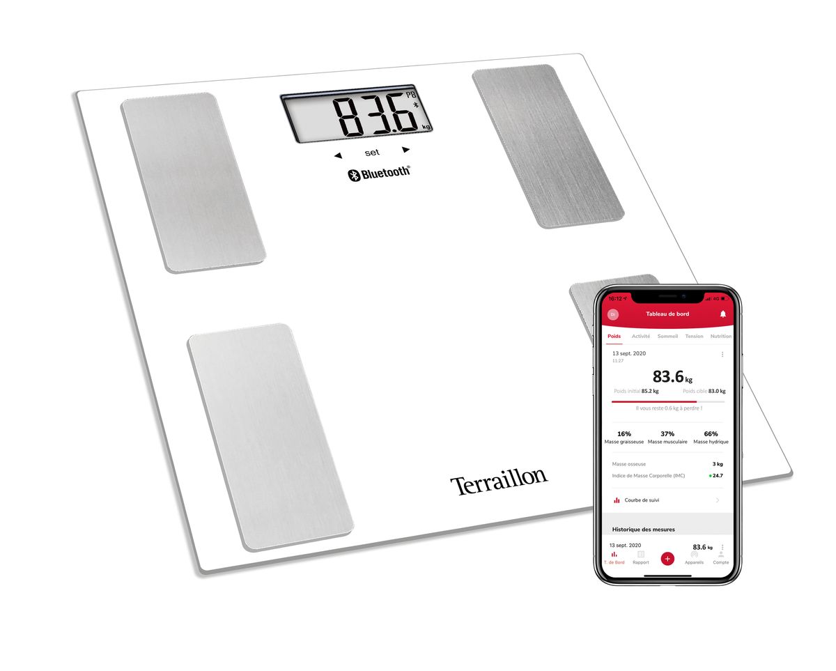 New Web Coach Move White - Smart Body Composition Scale (Bluetooth version) Body Fat Body Water 