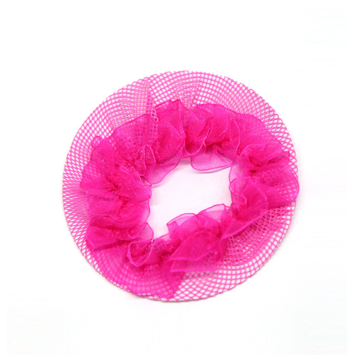 兒童花邊頭飾隱形網套（玫紅色（1個裝））#S143018074