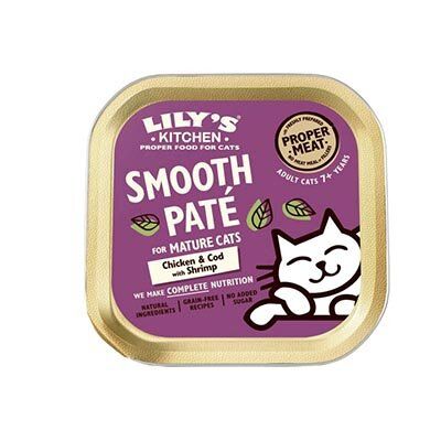 Smooth Pate Chicken & Cod Mature Cat Wet Food 85G (New Packing coming soon)