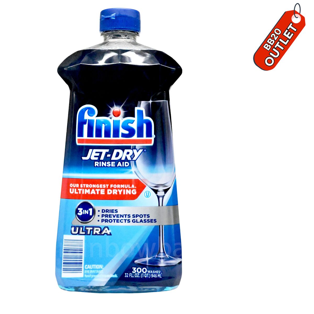 FINISH Rinse AID Jet-Dry Ultra 300 Washes 32 FL OZ (946ml)