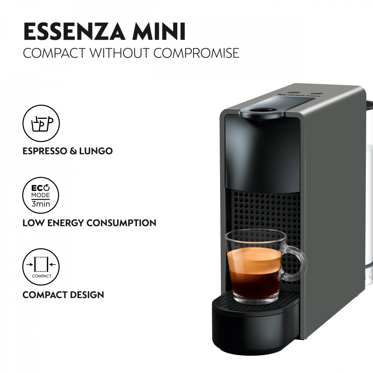 Nespresso | C30 Essenza Mini 咖啡機, 深灰色| HKTVmall 香港最大