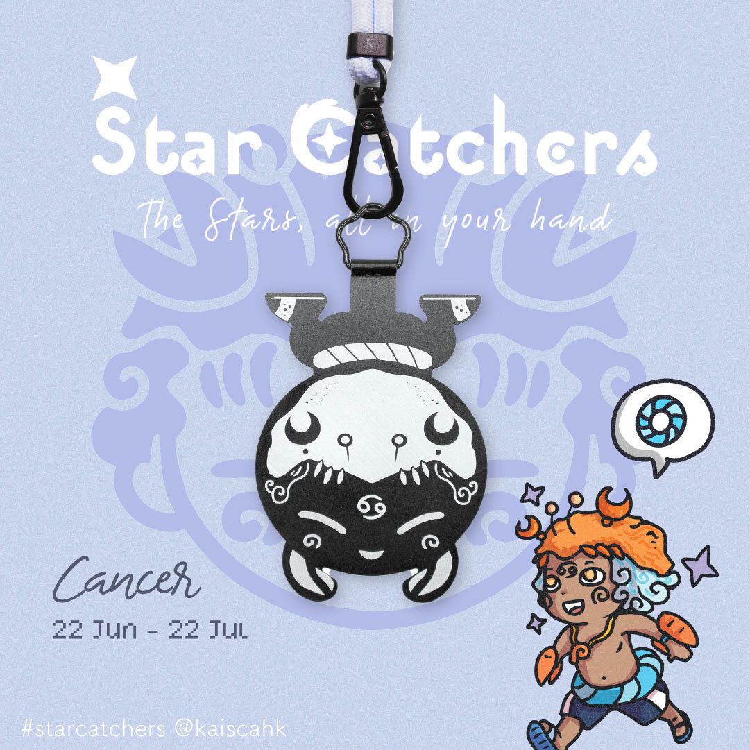 Star catchers phone strap (Cancer) ~ 幸運色 (淺紫繩)