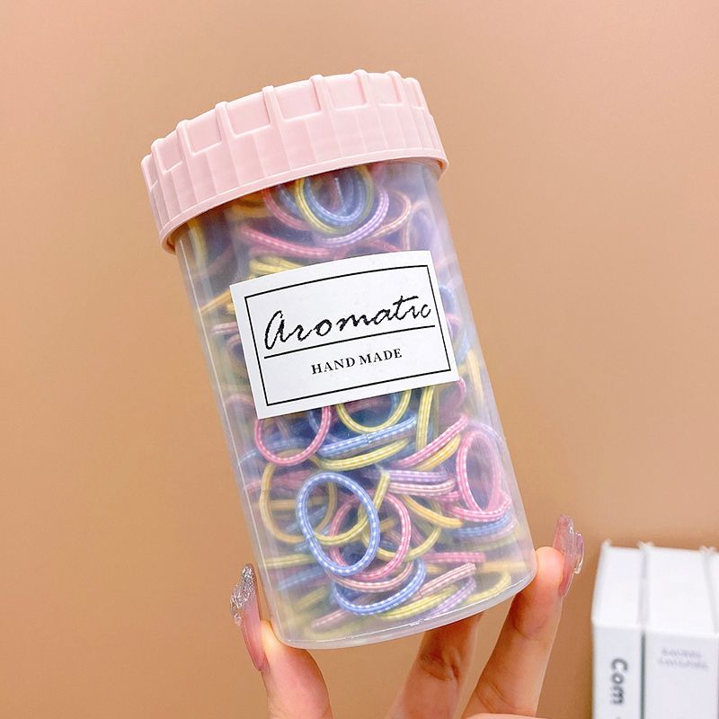 彩色小號拇指髮圈寶寶橡皮筋頭飾(3#彩色波點款100個)