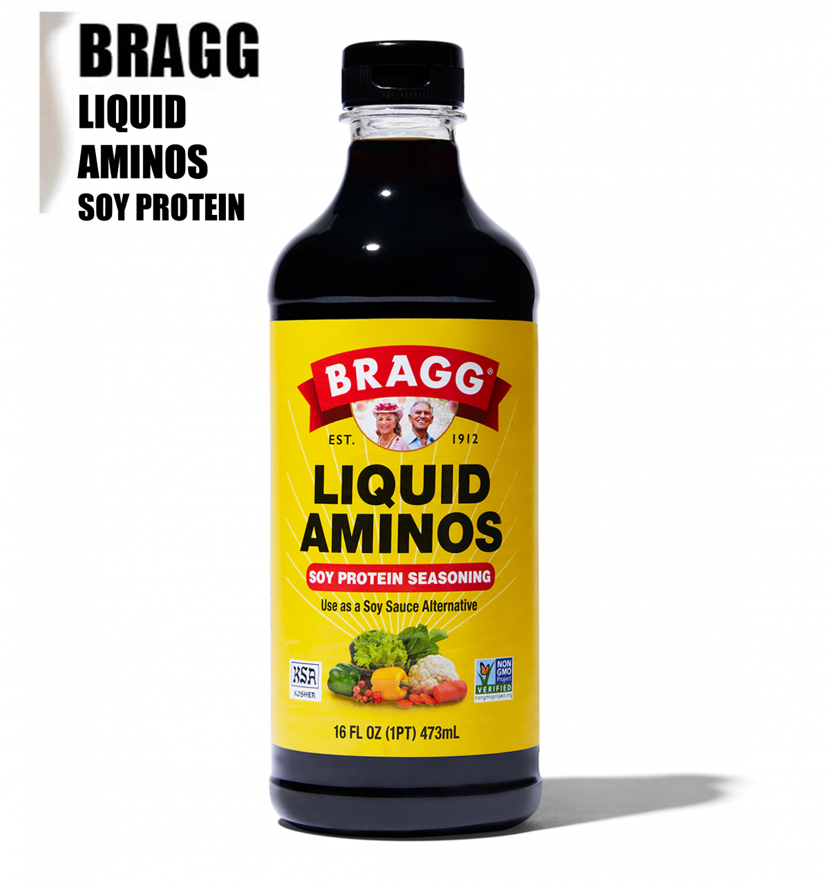 《箱裝》Bragg - 營養醬料 Aminos 16oz [X12支/1箱 ] .... (不同批次label隨機發貨)