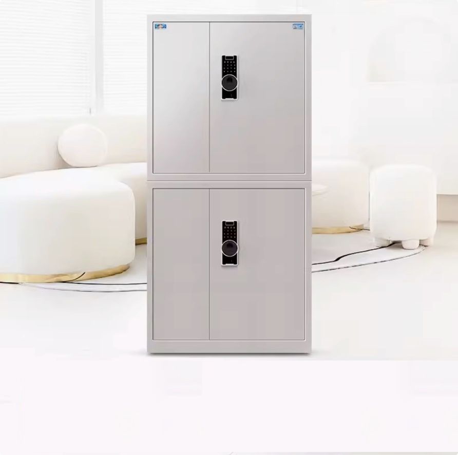 全鋼指紋密碼辦公文件櫃契约夾萬（分體型1.85米豎面板（指紋+密碼））