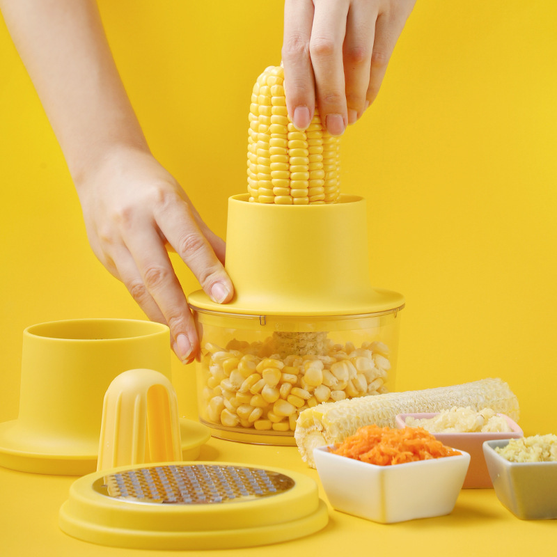 Multifunctional corn peeler