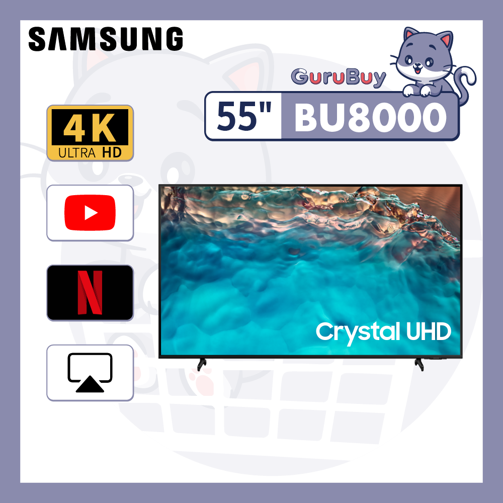 55" BU8000系列 Crystal UHD 4K 智能電視 (2022) UA55BU8000JXZK 55BU8000