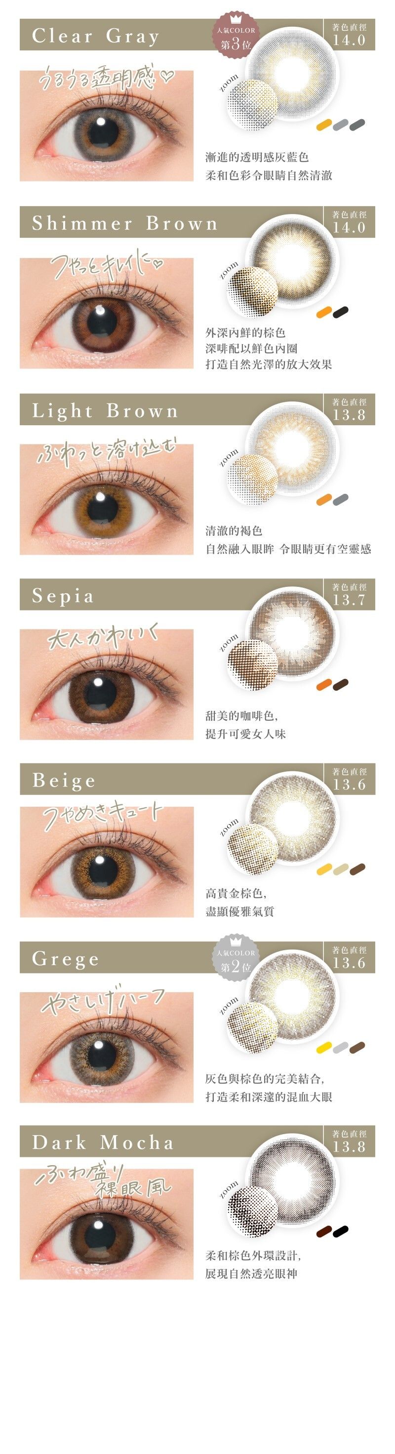 Candymagic | SECRET CANDY MAGIC VANILLA BROWN 彩色隱形眼鏡 日拋 (20片裝) (度數: 0. ...