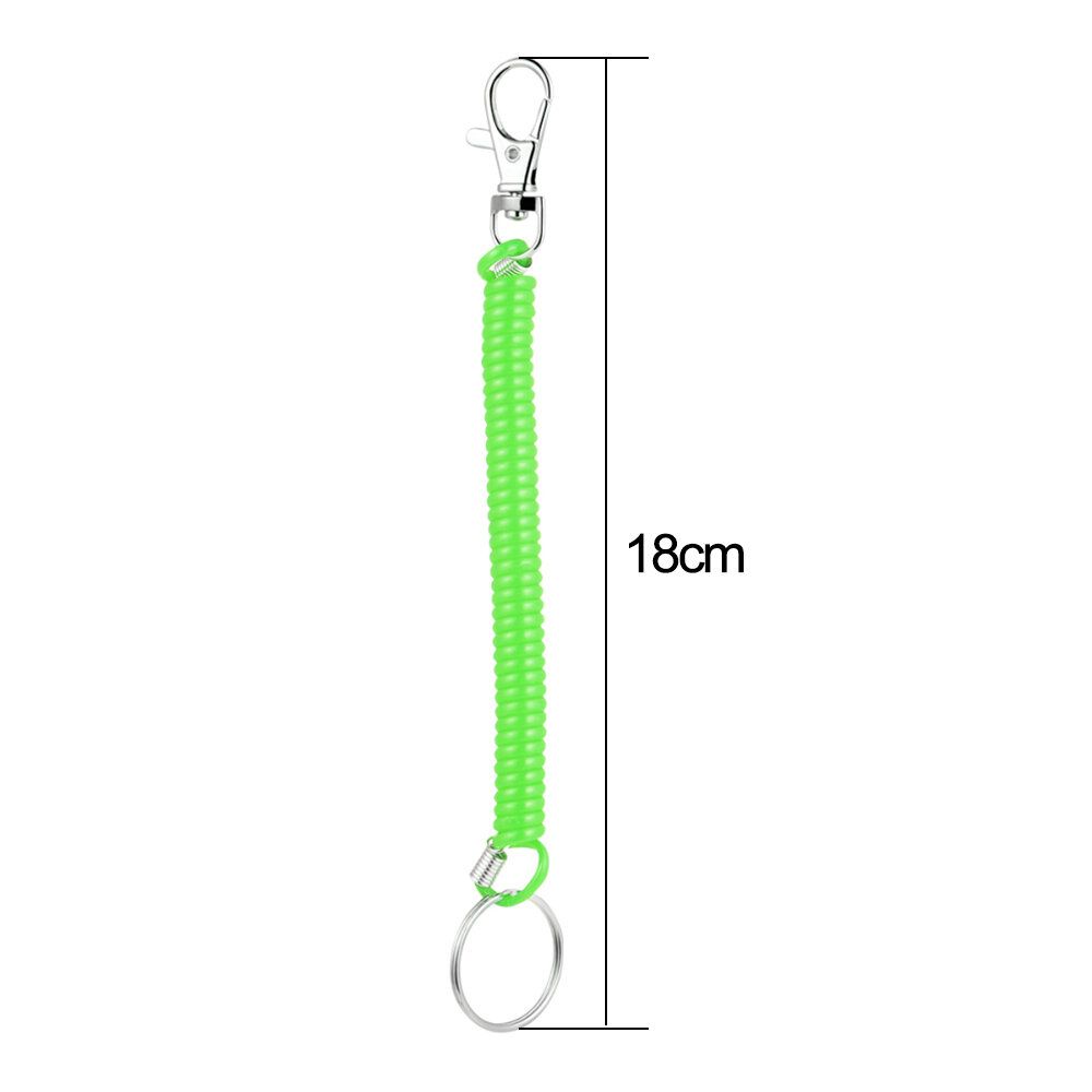 屯京 | Retractable Plastic Spring Coil Spiral Stretch Key Ring Chain ...