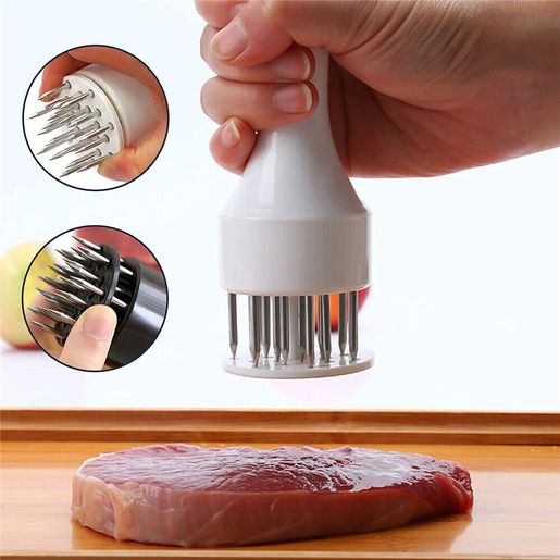 Stainless Steel Meat Tenderizer Needle & Hammer For Steak, Pork