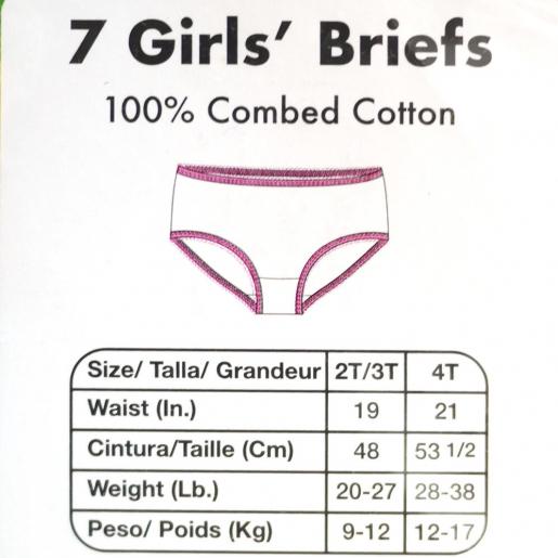 Handcraft, Cocomelon girls 7pk 100% Cotton Underwear (parallel), Size :  2~3years