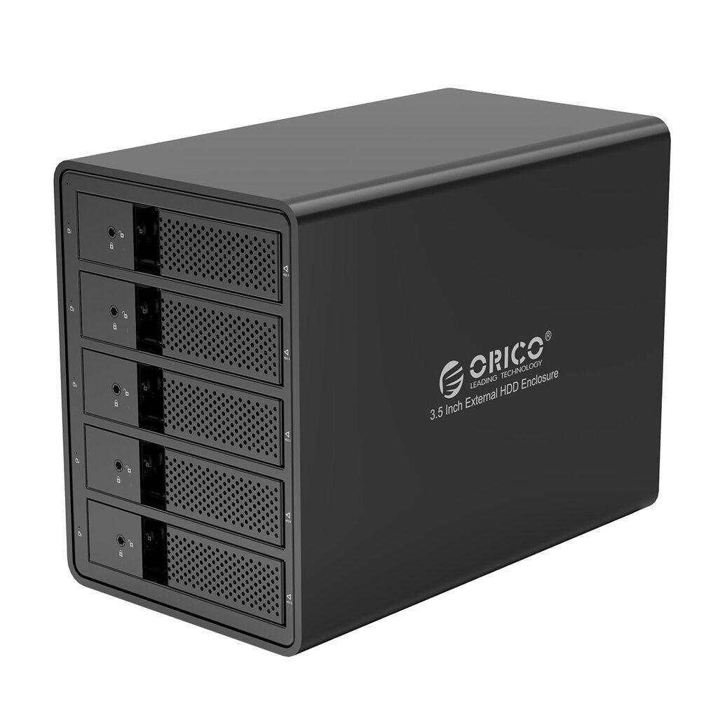Aluminum 5 bay 3.5-Inch External Hard Drive Enclosure (Support 16TB HDD) 2 Year Warranty [9558U3]
