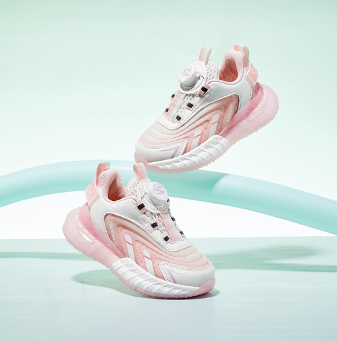 紐扣單網運動鞋(GU7930粉白)(尺碼27-38碼)(下單後聯絡客服確認發貨尺碼)