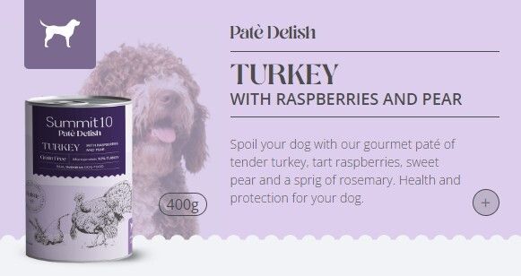 Summit 10 - 無穀物天然狗狗罐頭 (火雞肉+紅莓+梨) 400g 3