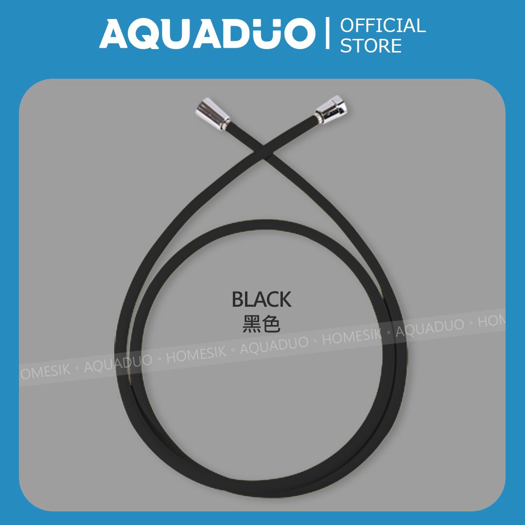 防霉抗菌防纏結花灑水喉 水管 (1.5米)-黑色 PVC-BK