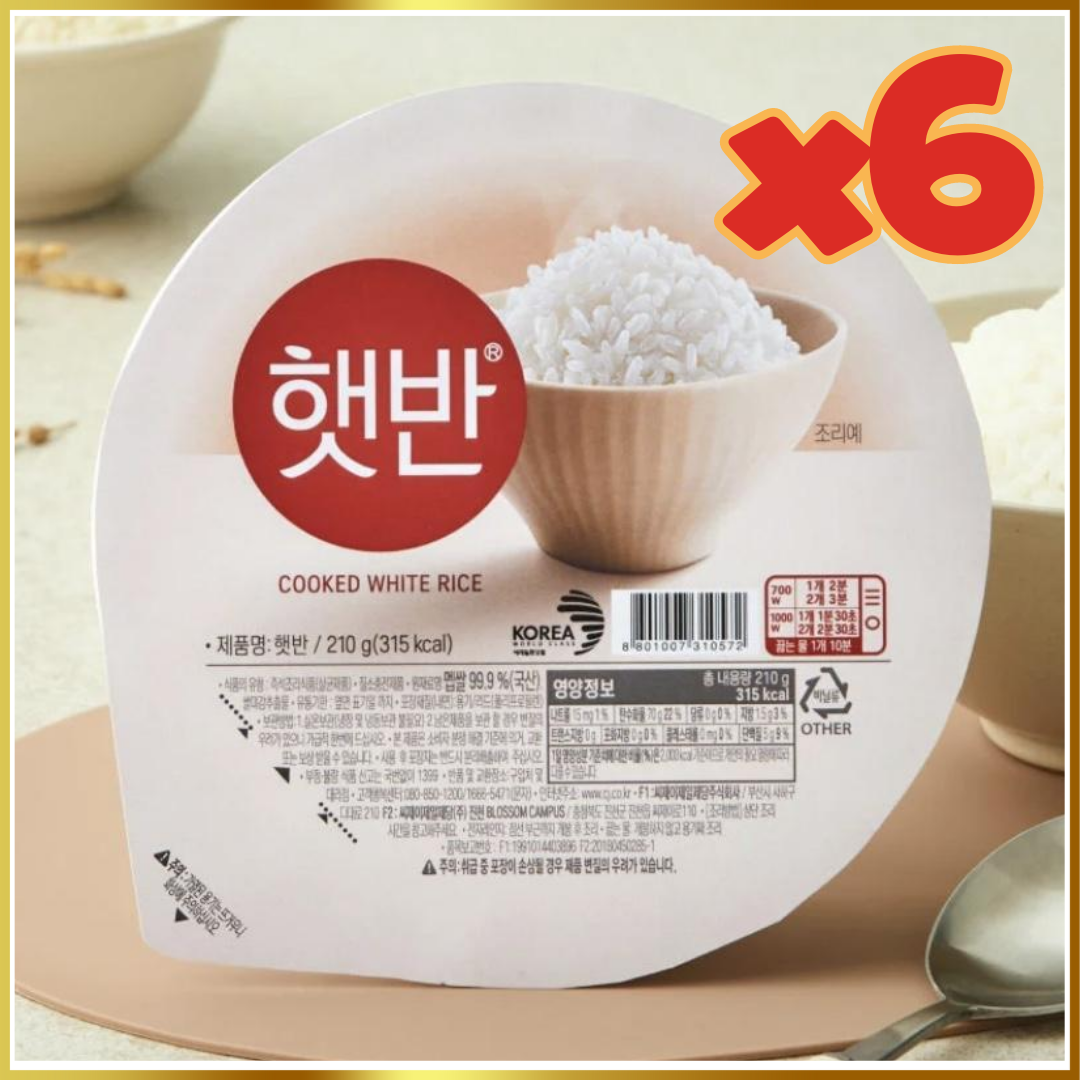 CJ - 韓國即食叮叮白飯210g x 6 (平行進口)