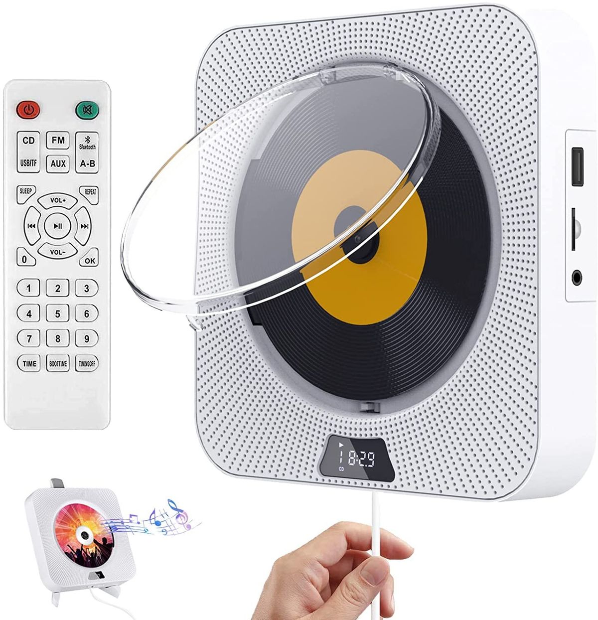 潮日買手 | 座枱便攜式座枱手提藍芽CD播放機【連搖控】,CD機, CD Player | HKTVmall 香港最大網購平台