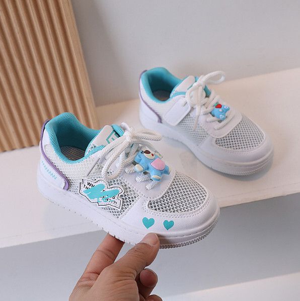 兒童休閒鞋【26-36碼】【湖藍色】(下單後聯絡客服確認發貨尺碼) #F246010185