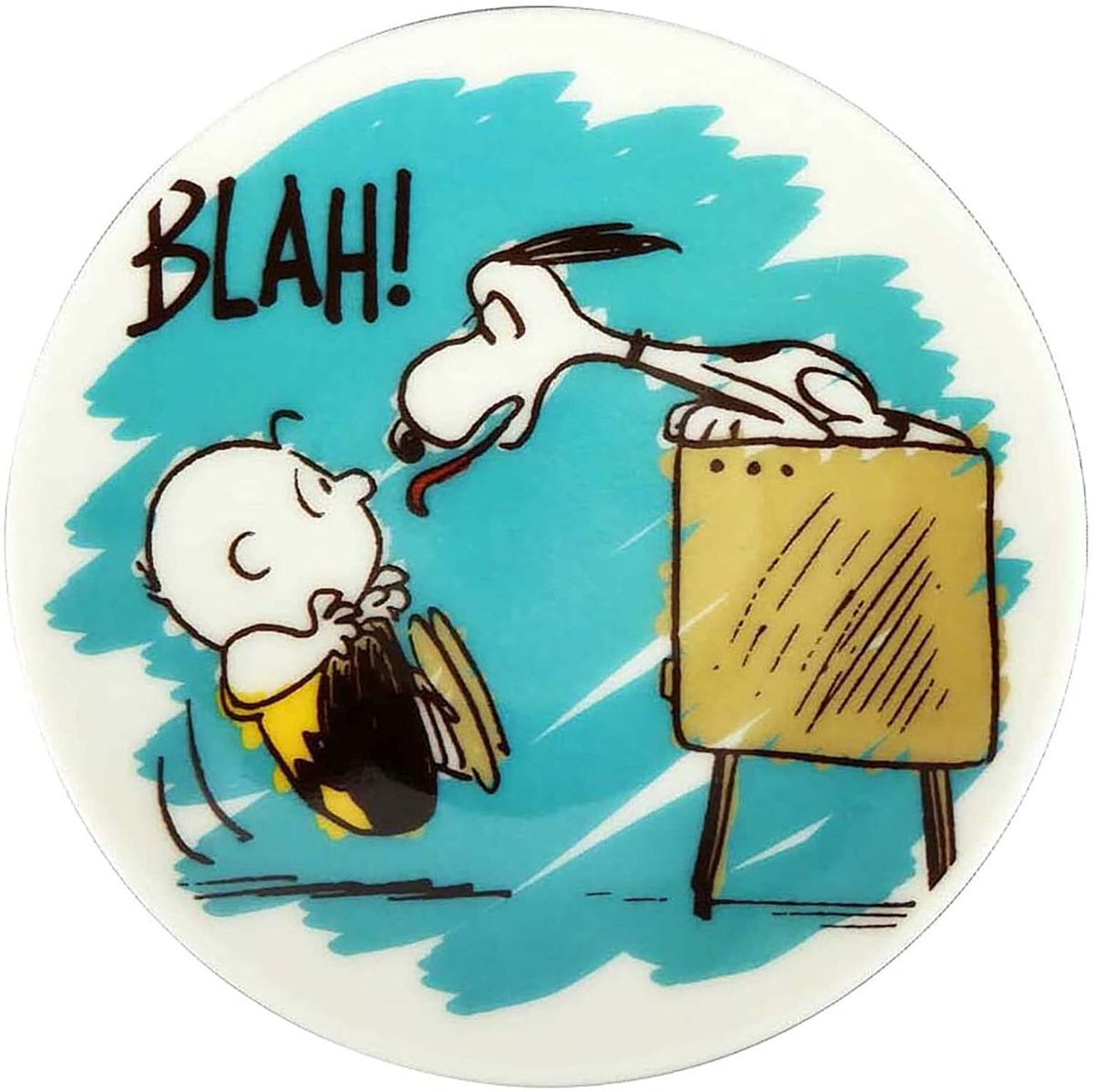 PEANUTS Made in Japan Peanuts Snoopy Bean Plate porcelain Dishes (Charlie Brown) Parallel