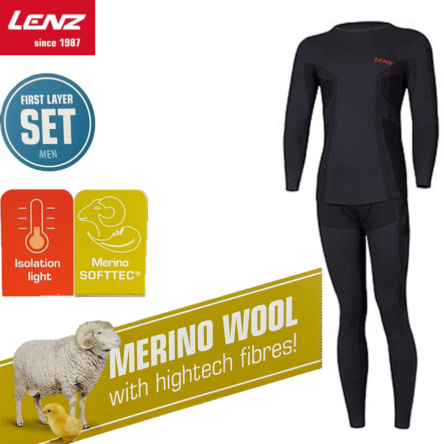 Merino Wool Thermal Set Women Performance Baselayer (Round Neck/ Long Pants) Size: XS/S