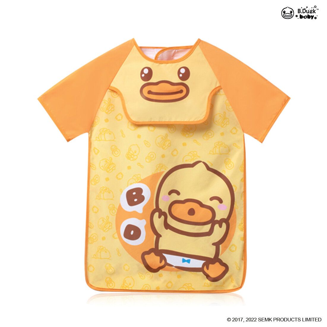 防水飯衣（短袖）L SIZE 餵食罩衣 圍兜