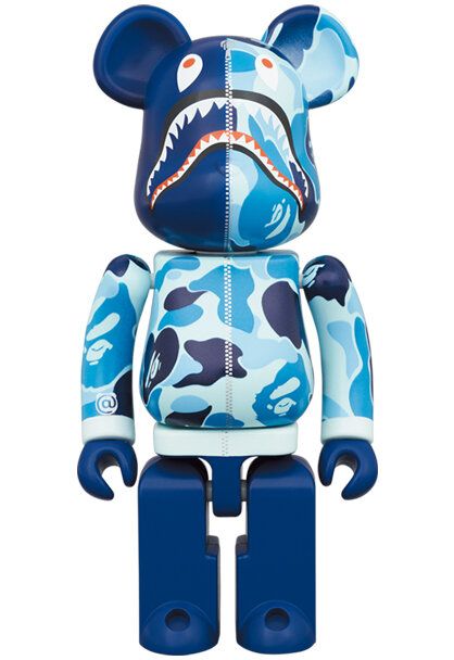 MEDICOM TOY | BE@RBRICK BEARBRICK BAPE® ABC CAMO SHARK PINK + BLUE