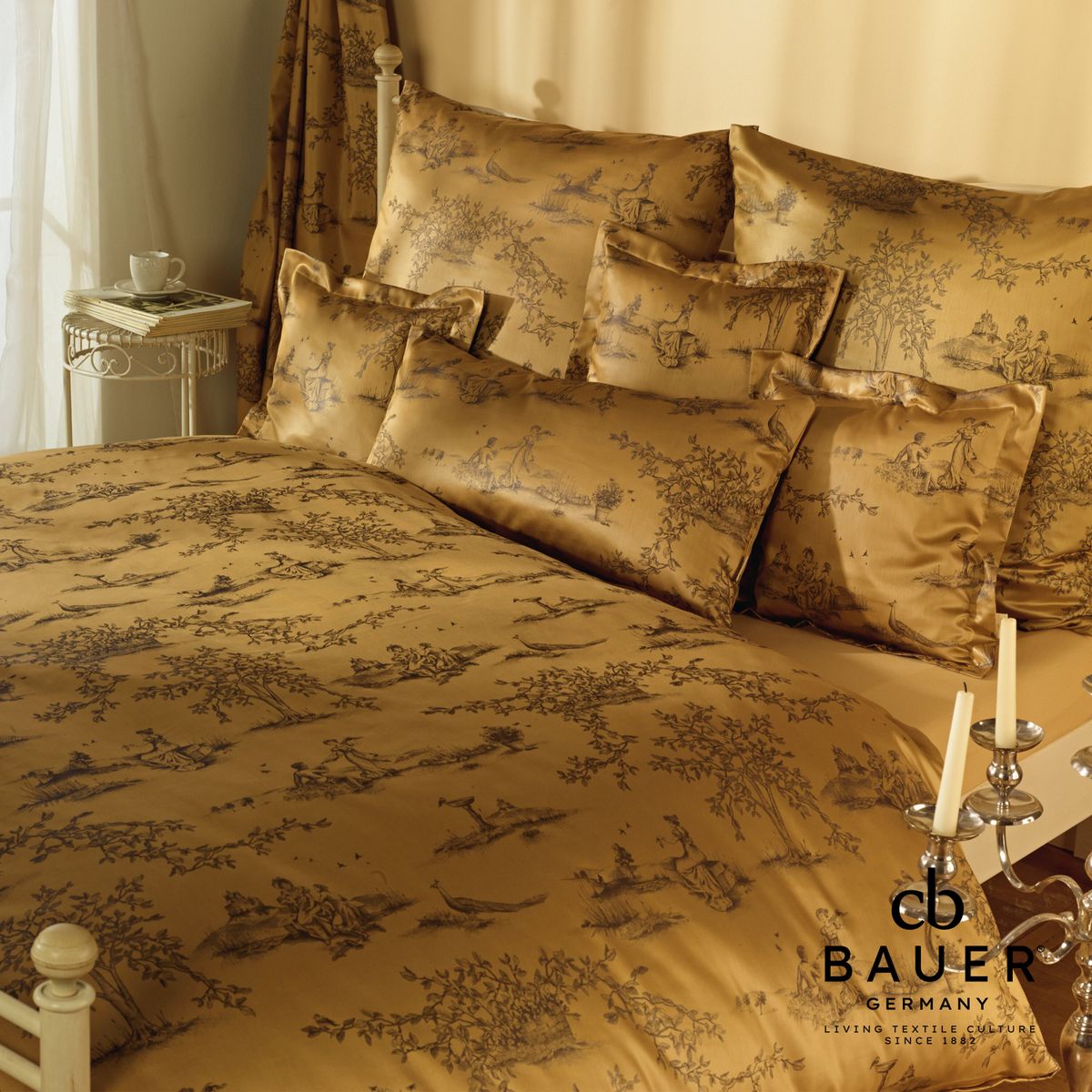 German 100% Cotton Damask Pillow Cover - 275 tc TETE-A-TETE 
