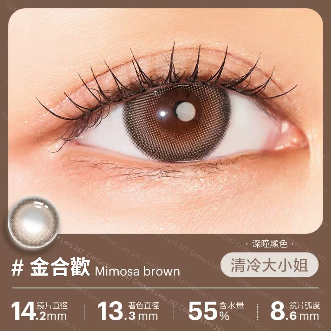 Clalen IRIS 1 Day 10片 - Mimosa Brown 金合歡 日拋彩妝隱形眼鏡 #海外限定 [平行進口]
