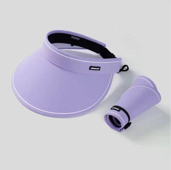 韓版防晒防塵遮太陽空頂帽（淺紫色）可調節大小