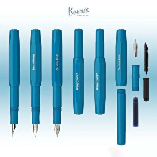 Kaweco, Kaweco Collection Fountain Pen - 0.7mm Fine Nib - Cyan