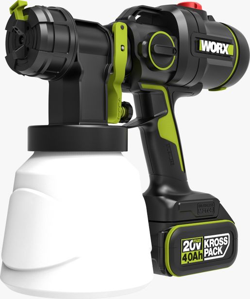 WORX WU056 20v brushless lithium battery paint gun HKTVmall