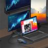 Type-c smart docking station eight-in-one dual HDMI+VGA+USB expansion split-screen hub HUB 