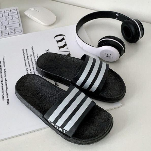 外穿三槓拖鞋（黑色）(36-45碼)(下單後聯絡客服確認發貨尺碼)