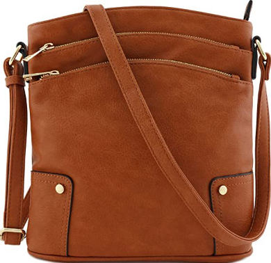 單肩包斜挎包（棕褐色22SP）（尺寸：26.7 x 27.9 x 7.0釐米）#S019054172