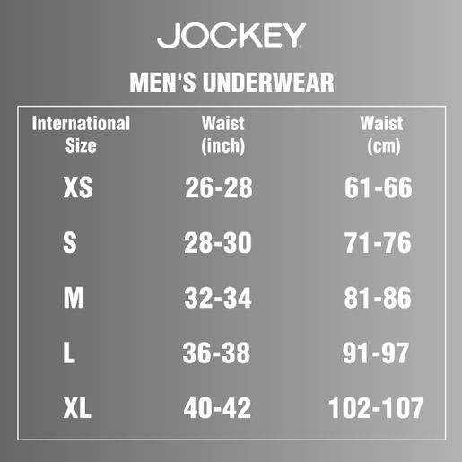 Jockey sale size chart