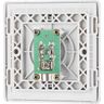 Silver SlimLine Co-Axial TV Socket single screwless clip-on front plate curved corners outlet PCSL60