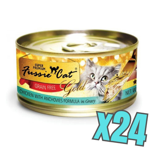 [BoxSet] [24cans] Gold Label Premium Chicken with Anchovies Formula in Gravy Cat Can (80g x24) 13303