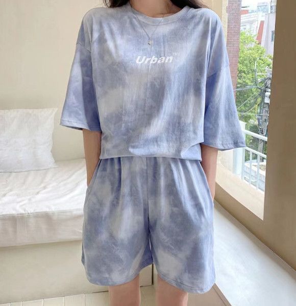 可鹽可甜休閒運動套裝【藍色】 (尺碼：M-3XL碼) (下單後聯繫客服確認發貨尺碼)#F158027127