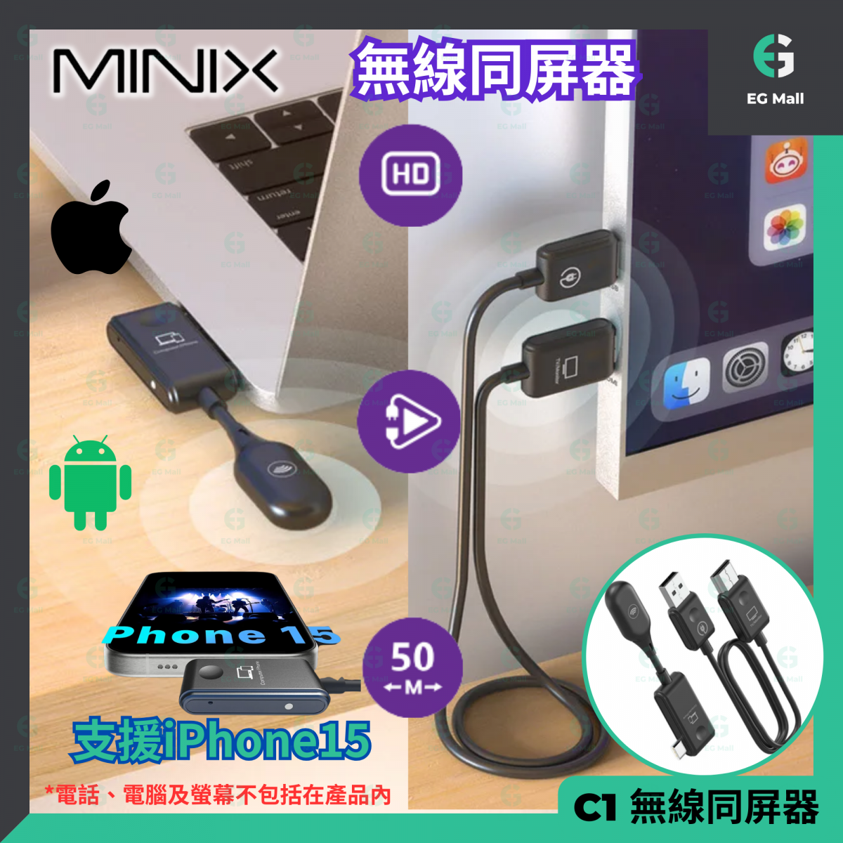 C1 USB-C to HDMI Wireless Display Dongle – Minix US Store