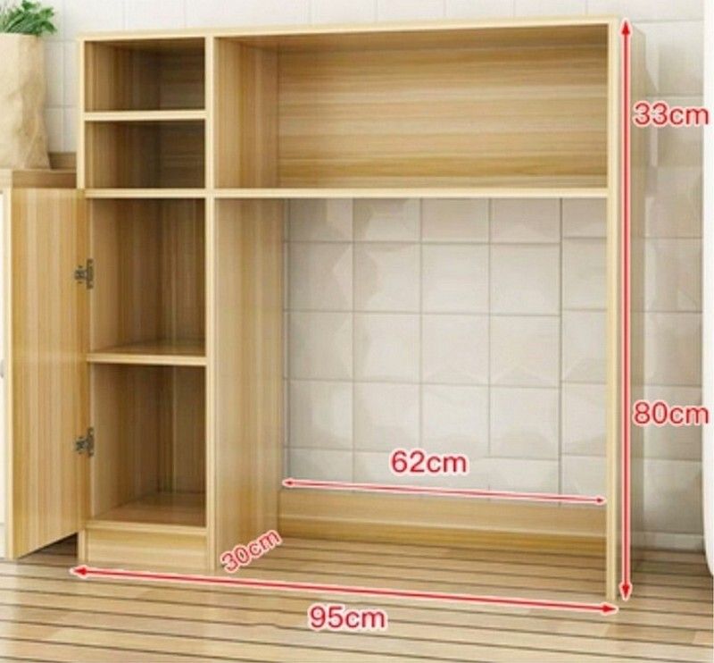 簡易餐桌邊櫃-95cm邊櫃-淺胡桃色#H105045170