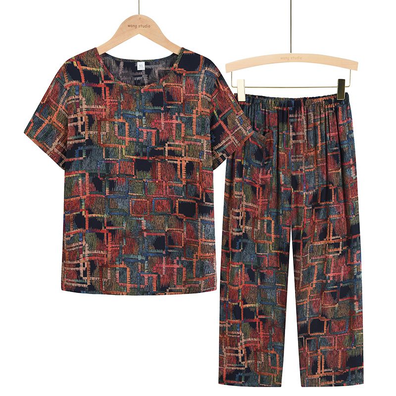 老年人短袖套裝( XL-3XL碼 10號色）【下單後請聯絡客服確認發貨尺碼】F001099179