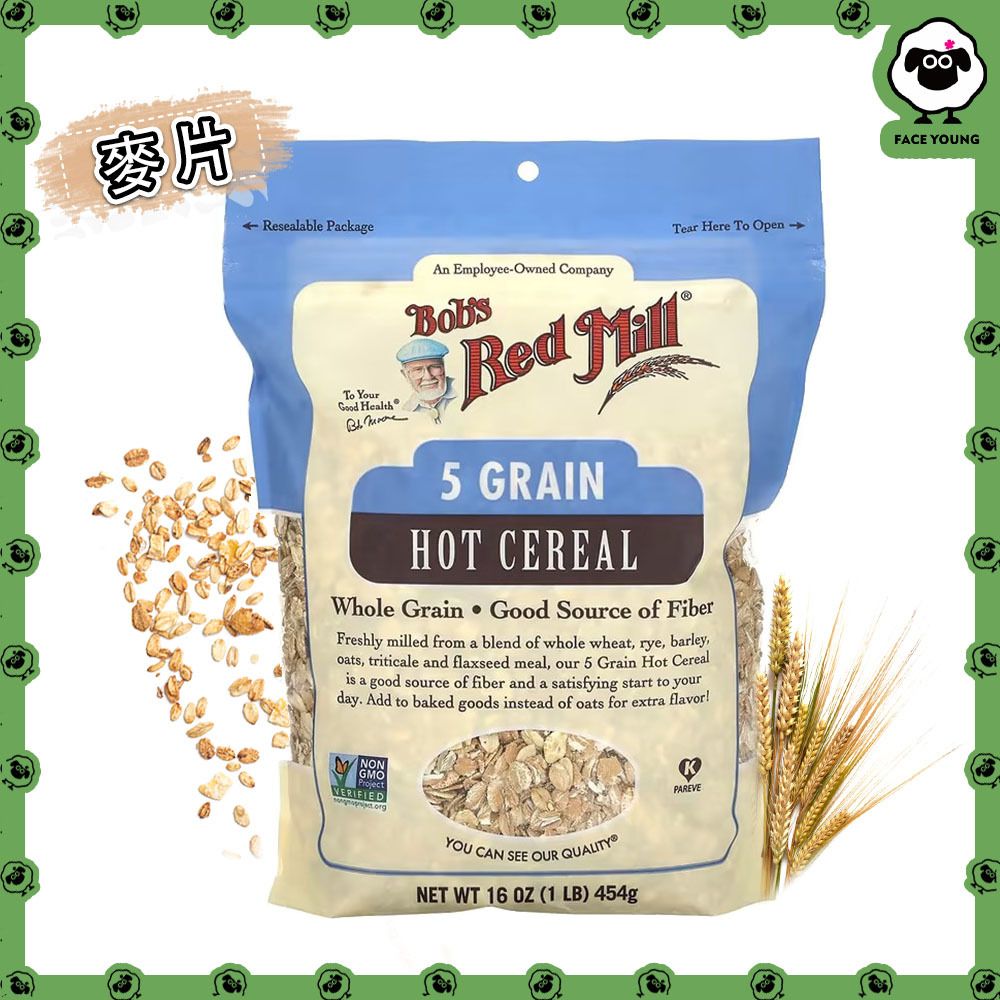 美國進口5 穀物熱麥片（454g）（平行進口）（新舊包裝隨機發）