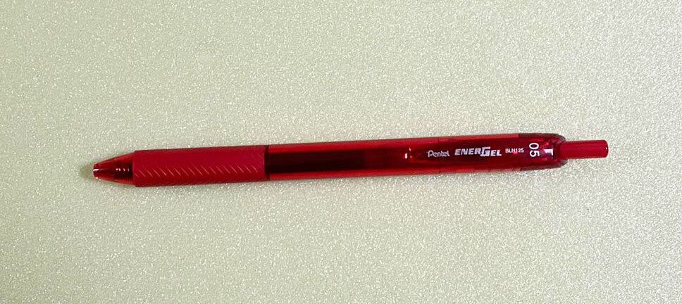 (日本版)凝胶墨水圆珠笔 Energel-S(0.5mm)(紅色) 1支(BLN125-B)(平行進口）