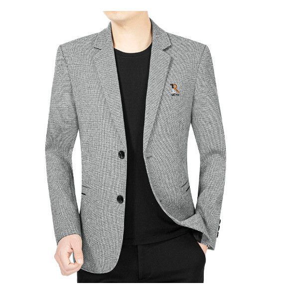 商務休閒西服上衣外套【M-4XL】【XZ1762灰色】 (下單後聯絡客服確認發貨尺碼) #H246018179