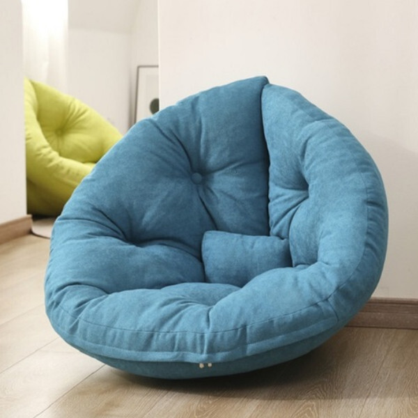 多功能懶人沙發摺疊豆袋沙發遊戲地板墊150x80cm(全藍色)#H099024167